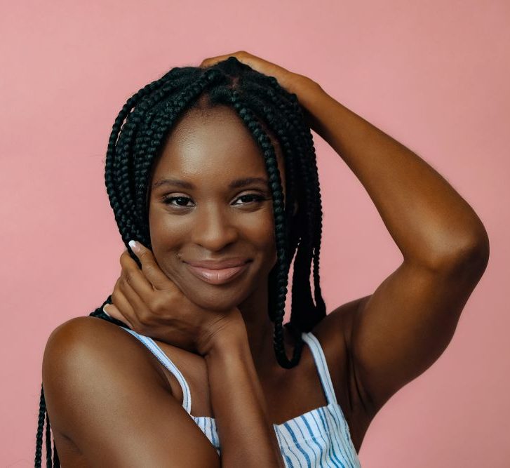 Woman with braids