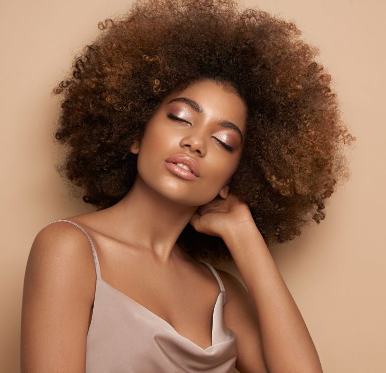 Woman with an afro